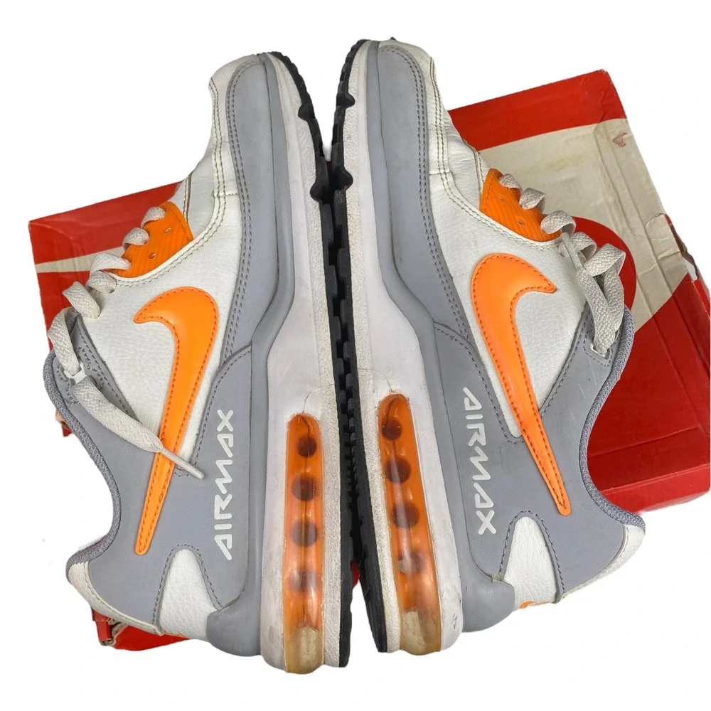 Nike Air Max LTD White‎ Orange Gray Sneakers Mens Size 8.5 Athletic Shoes SU